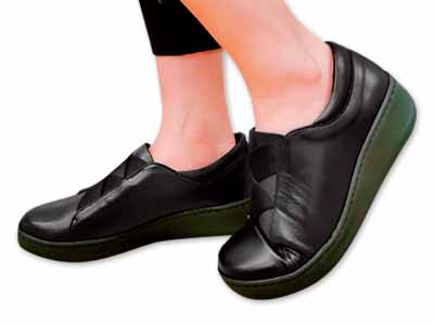 予約　ミスキョウコ　4Ｅクロスゴムオパンケスニーカー（ブラック）22.0CM写真