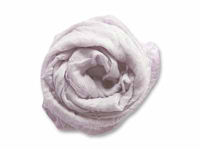 予約　汗を吸って乾きやすい　シルクと綿のコンパクトストール　薄紫写真