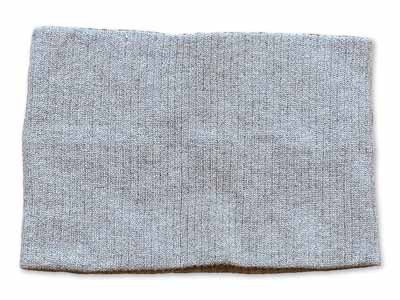 予約　ヤクとオーガニックコットンネックウォーマー　グレー写真