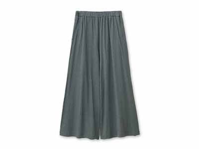 予約　ＯＣスラブワイドクロップドパンツ・グレイ系・Ｍ写真