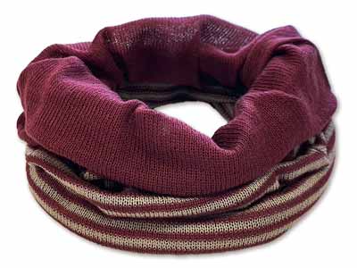 予約　起毛シルクウォーマー　ワイン写真