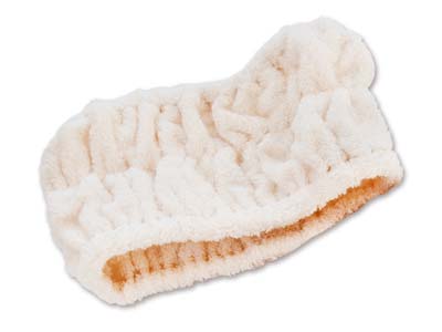 予約　オーガニックコットン　ヘアバンド（生成）写真