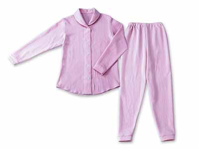 予約　キルトニットパジャマ　オールドローズ　Ｌ写真