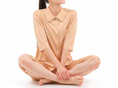 シルクサマーパジャマ　ゴールドベージュ　Ｌ写真