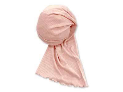 予約　【日本製】シルク混ナイトキャップ（ローズピンク）写真