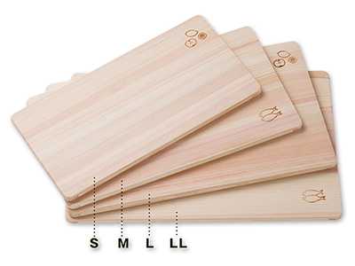 予約　薄型まな板　日光桧　Ｓ写真