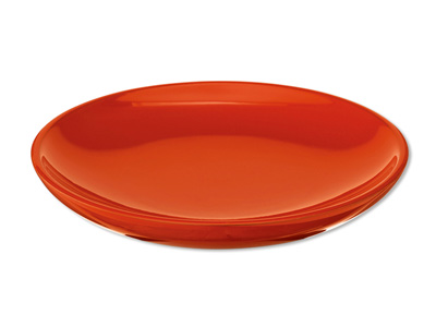 予約　川連漆器　六寸皿　洗朱写真