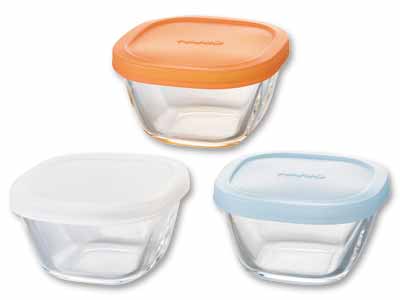 ＨＡＲＩＯ耐熱ミニ角小鉢シリコーンフタ3コセット写真