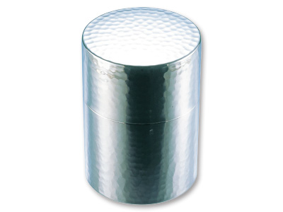 ステンレス　ティーキャディー（茶筒）写真