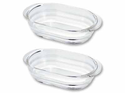 ＨＡＲＩＯ耐熱ガラス製グラタン皿2コセット写真