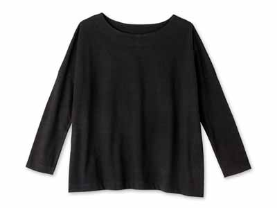 予約　ＯＣドロップショルダーボクシートップ　ブラック・Ｍ写真