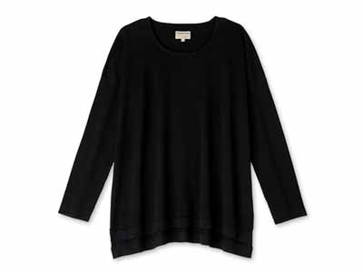 予約　ＯＣニットドロップショルダープルオーバー・ブラック・Ｍ写真