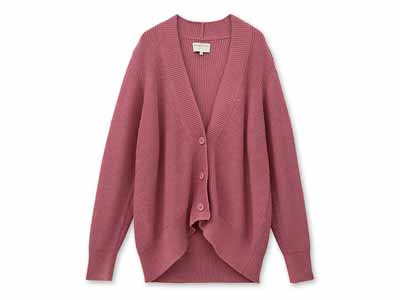 予約　ＯＣ　ニット　片畦コクーンカーディガン・ダークモーウ゛・Ｍ写真