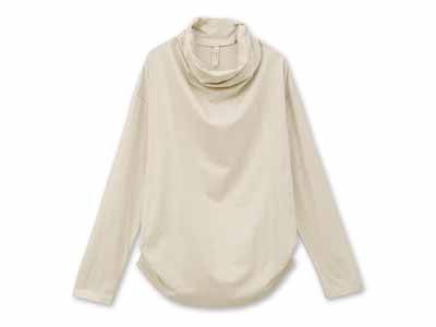 予約　ＯＣ　天竺ドレープネックトップ・ベージュ・Ｍ写真