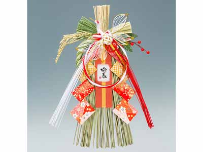 予約　国産　迎春玄関飾り（結香鶴）写真