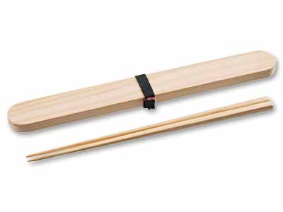 東京材の箸箱＆箸セット写真