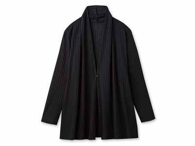 予約　軽やかさらさらカーデ（ブラック）Ｍ−Ｌ写真