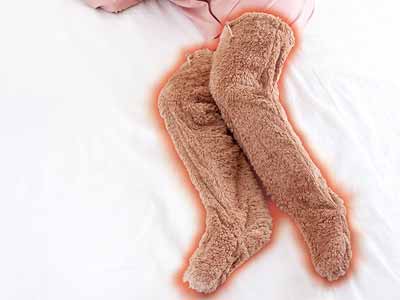 予約　極暖　足が出せるロングカバー　ストッパー付き　ブラウン　Ｍ写真