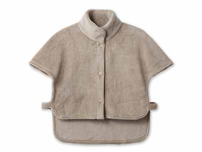 予約　背中あったか着るケット（モカ）Ｍ−3Ｌ写真