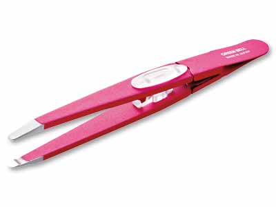 予約　ズレずに抜ける驚きの毛抜き　先丸　ローズ写真