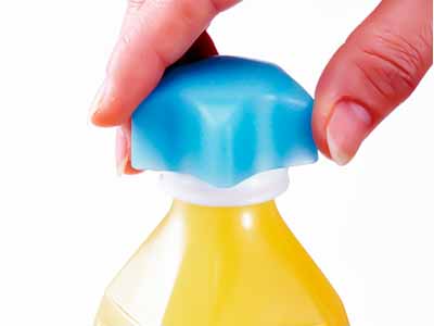 予約　かる〜くまわるペットキャップ　星　ブルー　2コ組写真