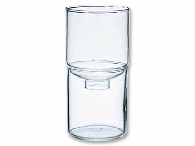 予約　ガラスの花器　透明写真