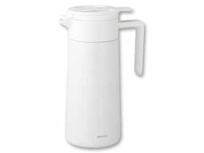 予約　セラミックコーティング真空二重保温ポット　ホワイト写真