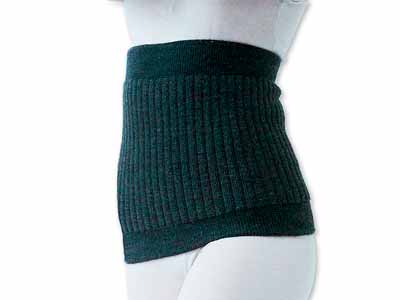 予約　もちはだ二重腹巻　チャコール写真