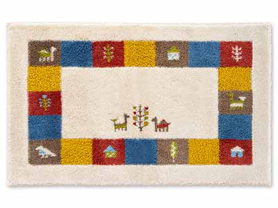 予約　洗えるコーナー吸着玄関マット　シエラ　45×75　ベージュ写真