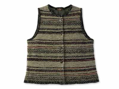 予約　メリノンのニットベスト羊毛インナー付　Ｍ写真