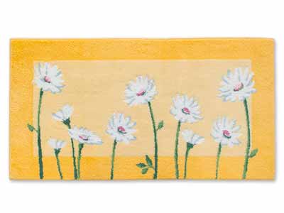 予約　洗えるコーナー吸着玄関マット　イノセントデイジー　60×110写真