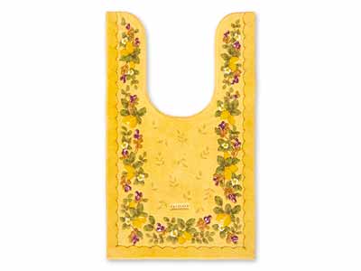 予約　プロヴァンスシエル　耳長ロングトイレマット　イエロー写真