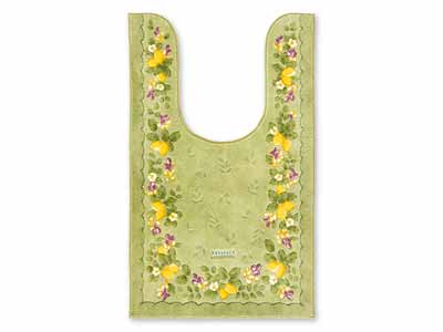 予約　プロヴァンスシエル　耳長ロングトイレマット　グリーン写真