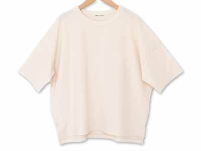 予約 メイドインアースのTシャツ 和綿/OC 度詰天竺 キナリ/M写真