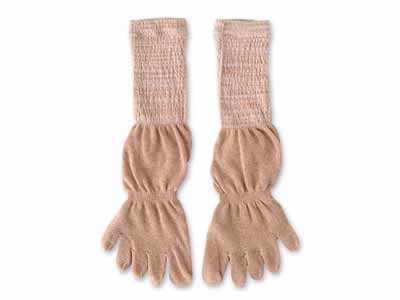 予約　シャーリング五本指ソックス　Ｍ22−24CM／茶写真