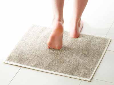 予約　ささ和紙バスマット　ベージュ小写真