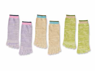 予約　シルク＆コットン5本指ソックス写真