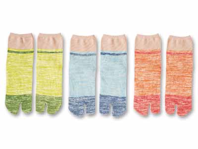 予約　シルク＆コットンタビ型ソックス写真