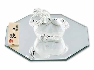 予約　開運干支　鏡瑠璃　午（八角鏡台付）写真