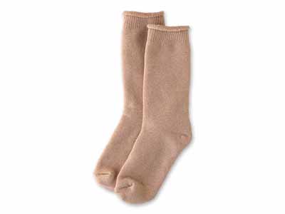 予約　パイル編みルームソックス【Ｍ／茶】写真