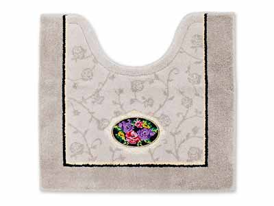 予約　シェニールロゼ　トイレマット　60×63CM　ベージュ写真