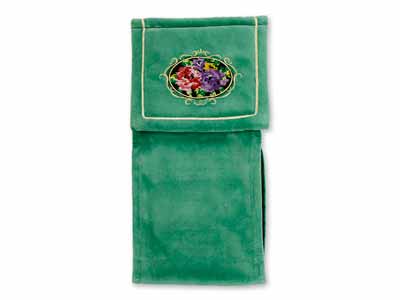 予約　シェニールロゼ　ペーパーホルダーカバー　グリーン写真