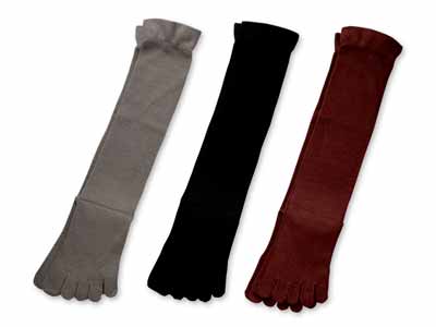 予約　口ゴムゆったりあったか5本指ハイソックス写真