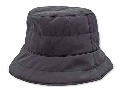 予約　ダウンライクバケットハット　ブラック写真