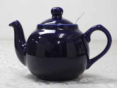 予約　＜ロンドンポタリー＞ファームハウスティーポット　コバルトブルー写真