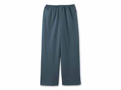 予約　ゴム替えできる裏起毛あったかミラクルワイドパンツ　グレー　ＬＬ写真