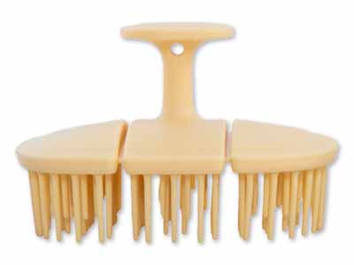 予約　Ｕ−ｎｉ　頭皮もみブラシ　レモンイエロー写真