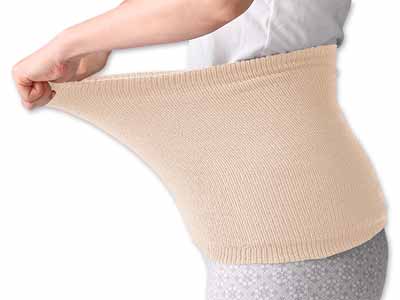 予約　ふわもこ2重編み腹まき　ベージュ写真