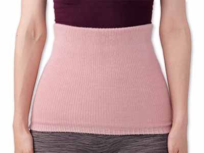 予約　ふわもこ2重編み腹まき　ピンク写真