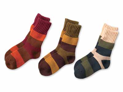 予約　裏起毛パイルびよ〜んソックス写真